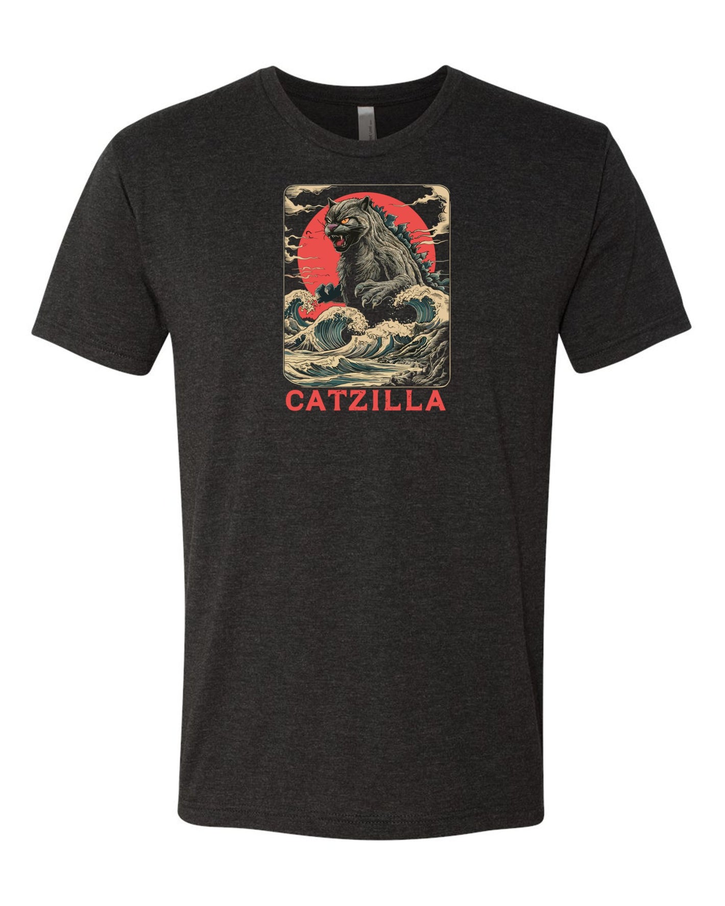 Catzilla Vintage Black T - Shirt: Unique Feline Design for Cat Lovers - 