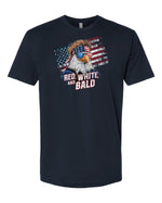 Patriotic Red, White, and Bald Eagle Graphic Tee | Limited Edition Mullet Design - 