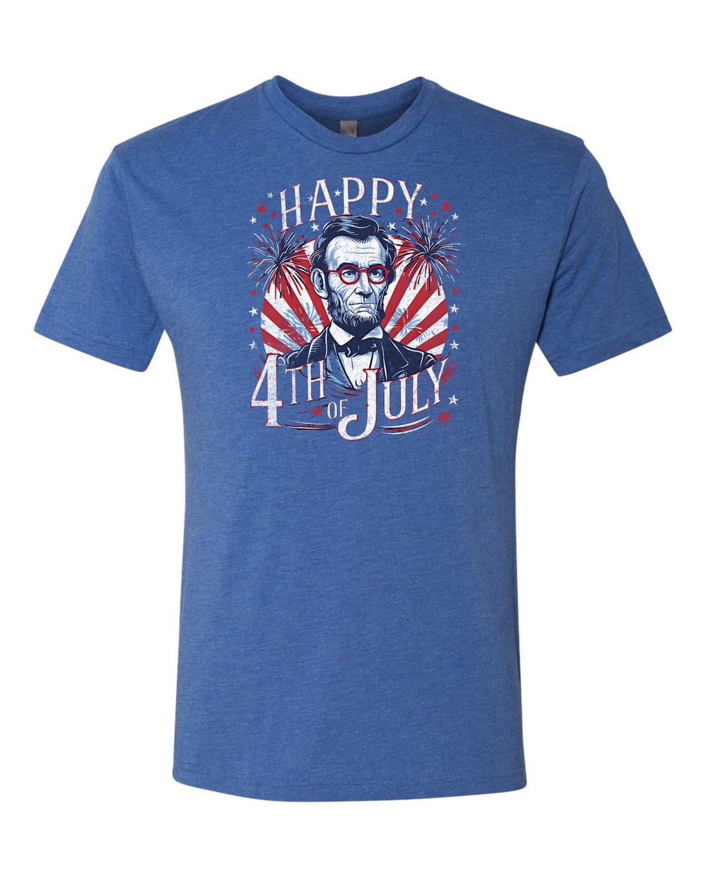 Patriotic Vintage Abraham Lincoln 4th of July Graphic Tee -