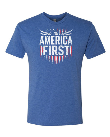 Royal Blue America First Vintage Eagle T-Shirt -