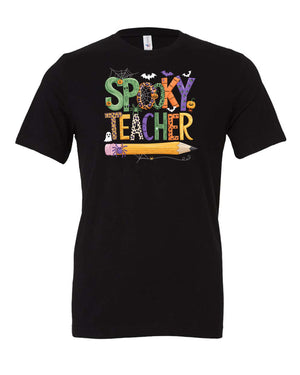 Spooky Halloween Teacher T-Shirt - 