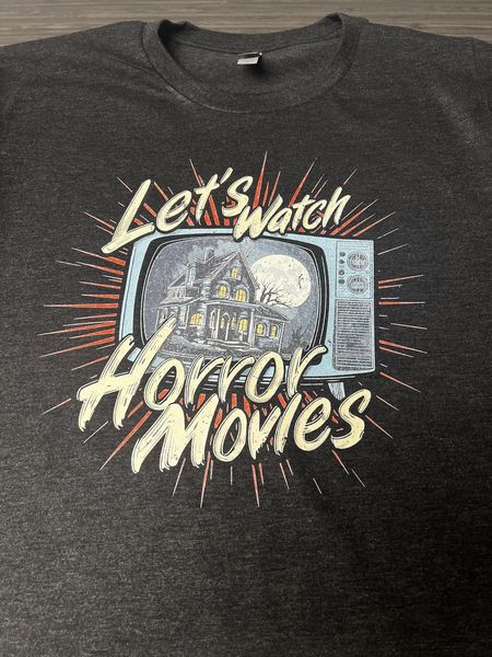 Vintage Let's Watch Horror Movies Tee - A Must-Have for Movie Buffs! -