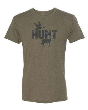Waterfowl Hunt | Deer Hunt Graphic Tee | Military Green Tee -