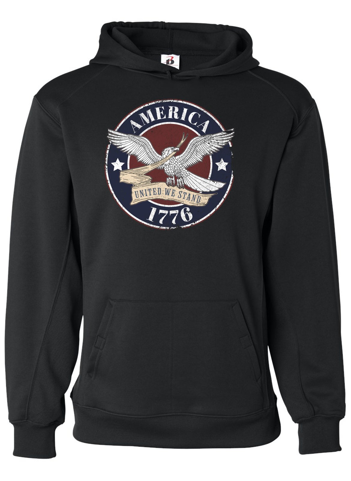 America United We Stand 1776 Hoodie | Patriotic Apparel | Retro Grunge -