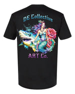 DE Collective Mermaid Shark Tattoo T-Shirt -