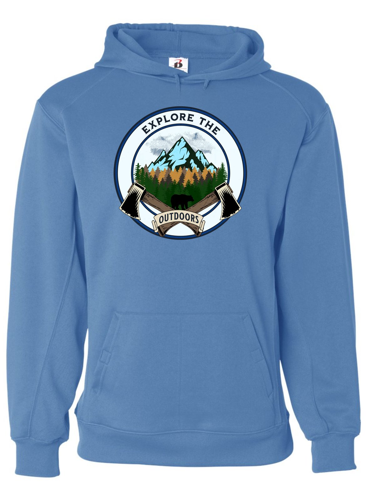 Explore The Outdoors Hoodie - Columbia Blue -