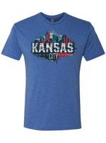 Explore Urban Charm: Grunge Kansas City Skyline T-Shirt -