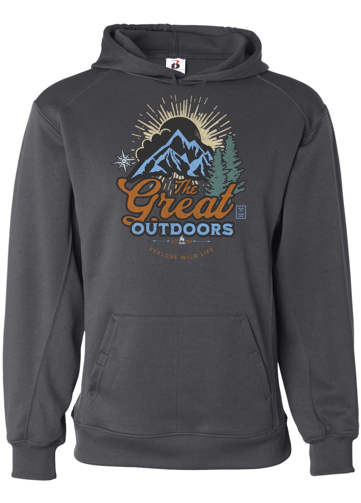 Vintage: Retro The Great Outdoors Explore Wildlife Hoodie -